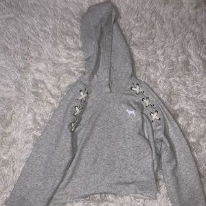 Pink vs cropped long sleeve